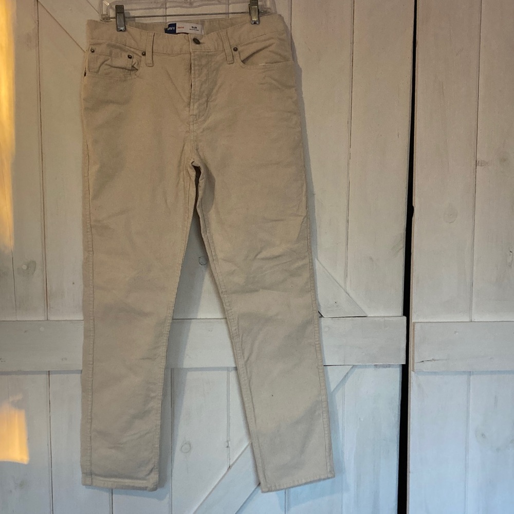 Old Navy Cream Slim Corduroy Pants